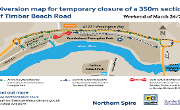 Northern Spire Timber Beach Road Closure 