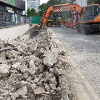 Church Street North subway being demolished at the Lower Dundas Street approach.