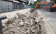 Church Street North subway being demolished at the Lower Dundas Street approach.