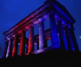 Penshaw lit up Penshaw lit up