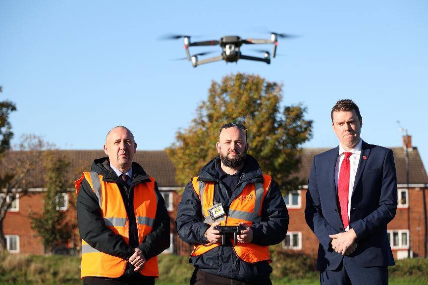 Drones used to keep people safe in the  run up to bonfire night