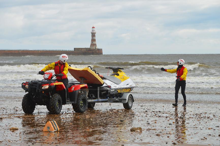 RNLI Lifeguards in training at Roker