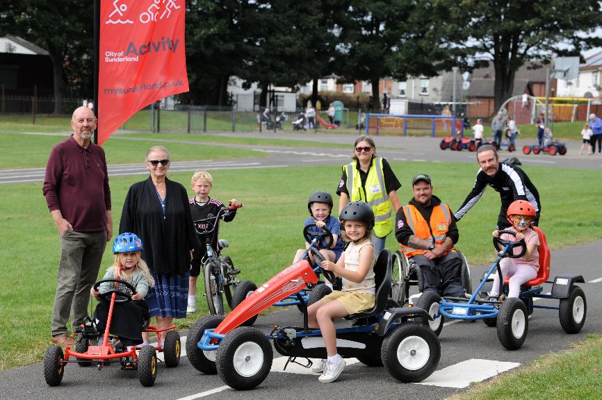 Opening of the  new Places to Ride learn to cycle track, Rectory Park, Houghton